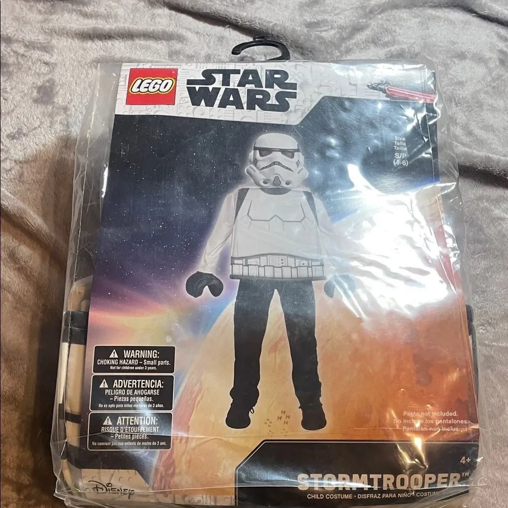 LEGO Stormtrooper Child Costume - Black and White NEW 4-6